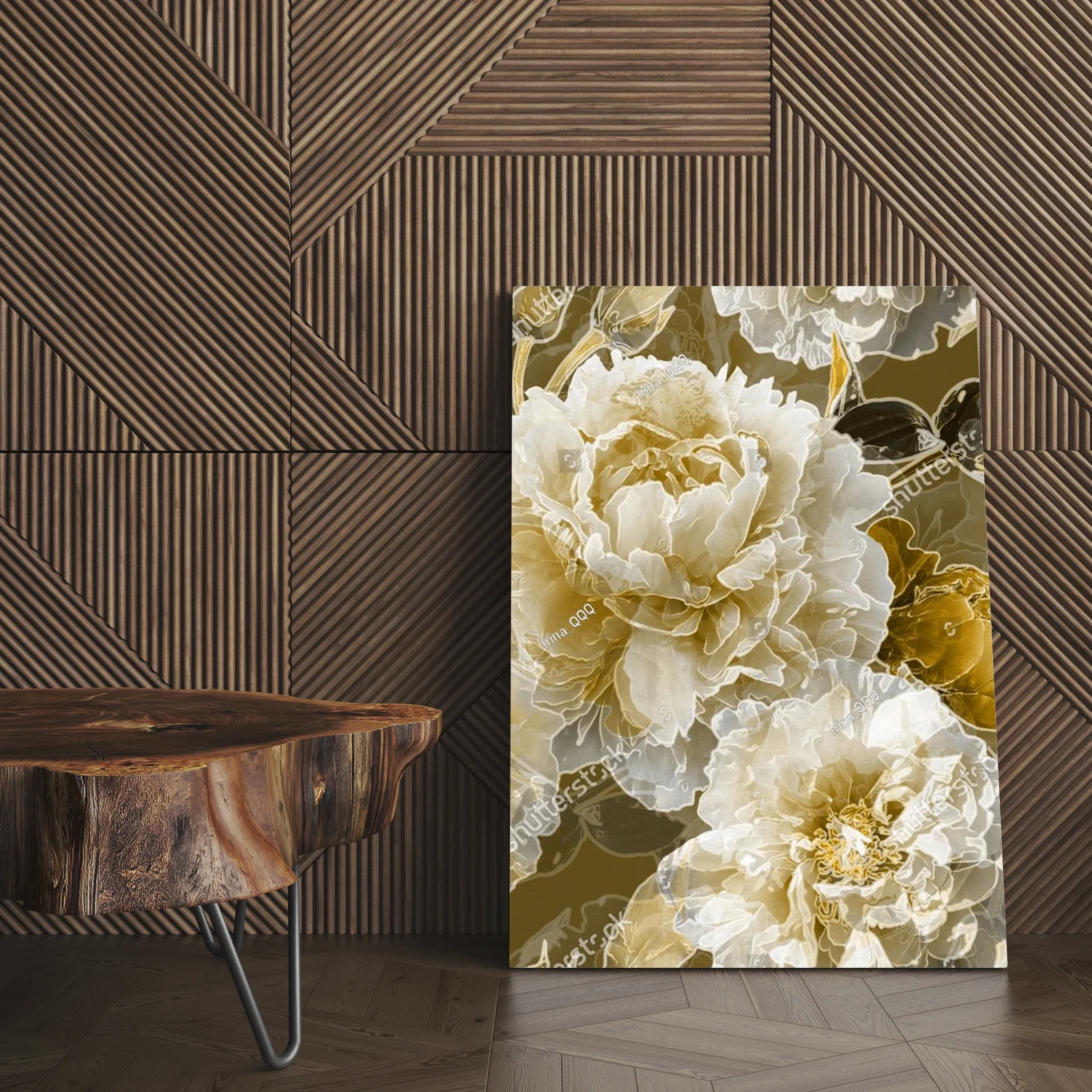 Romantyczny floral w złotych akcentach