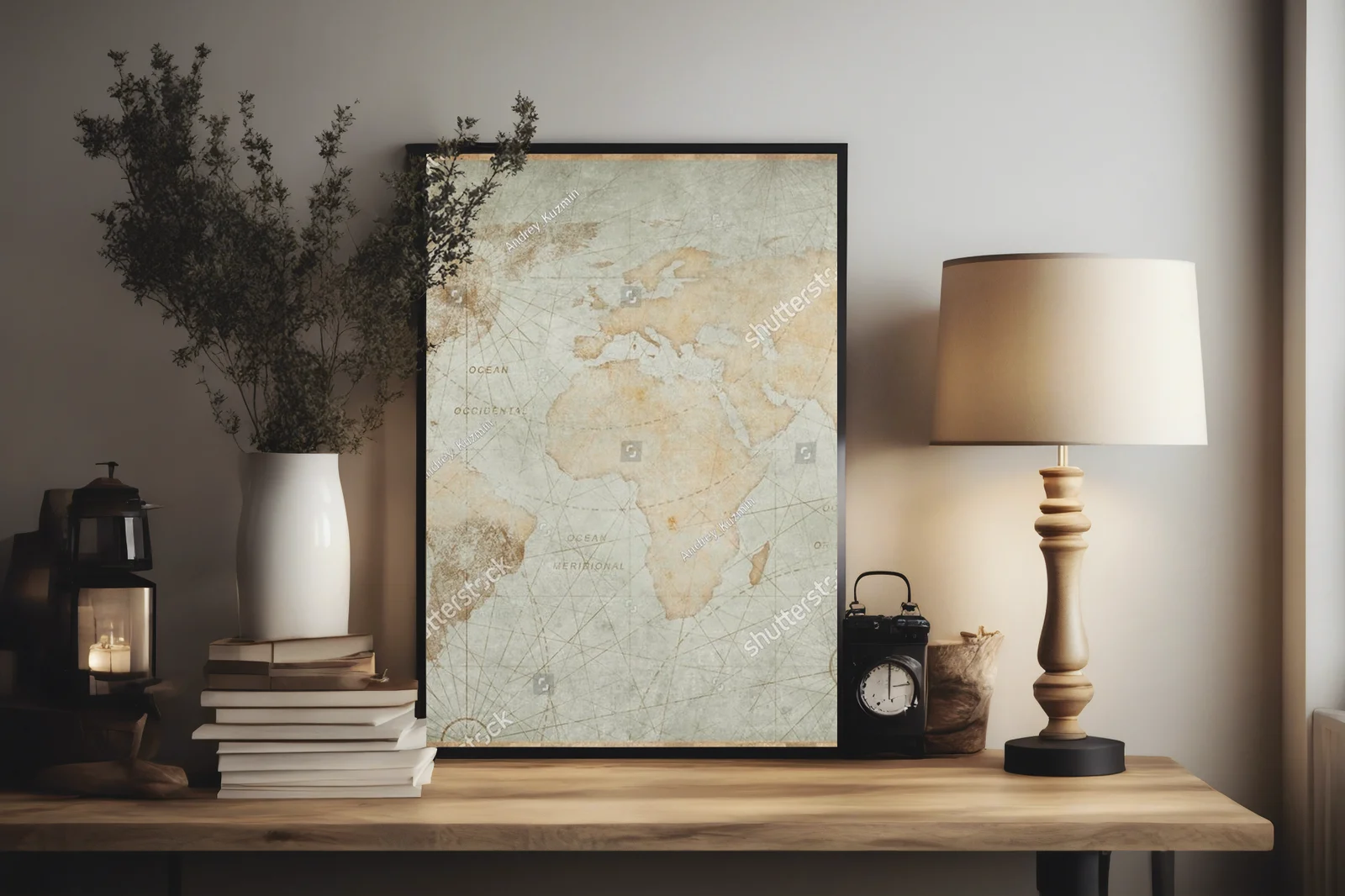 Stara mapa świata - urok podróży w kolorach