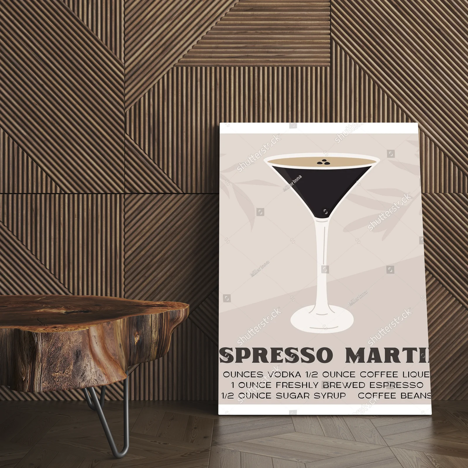 Elegancka mieszanka espresso i martini w artystycznym ujęciu