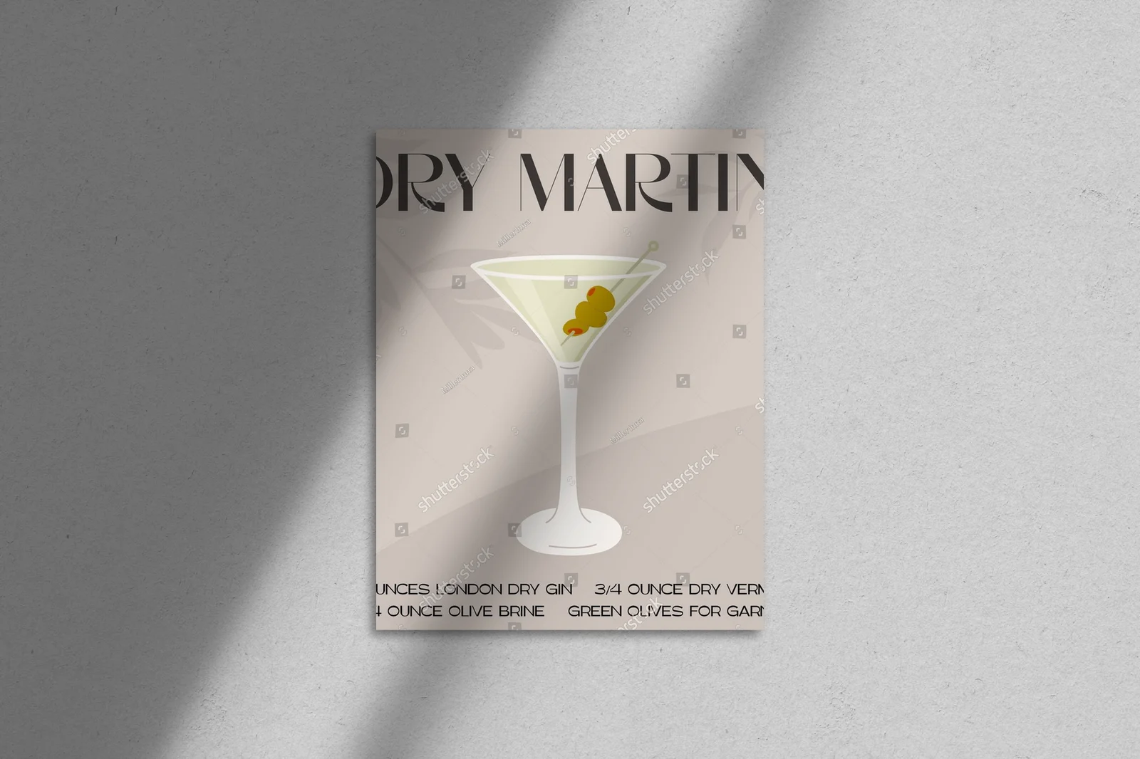Elegancki koktajl Dry Martini w letnim stylu