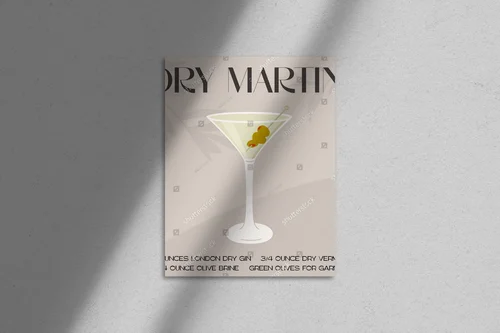 Elegancki koktajl Dry Martini w letnim stylu