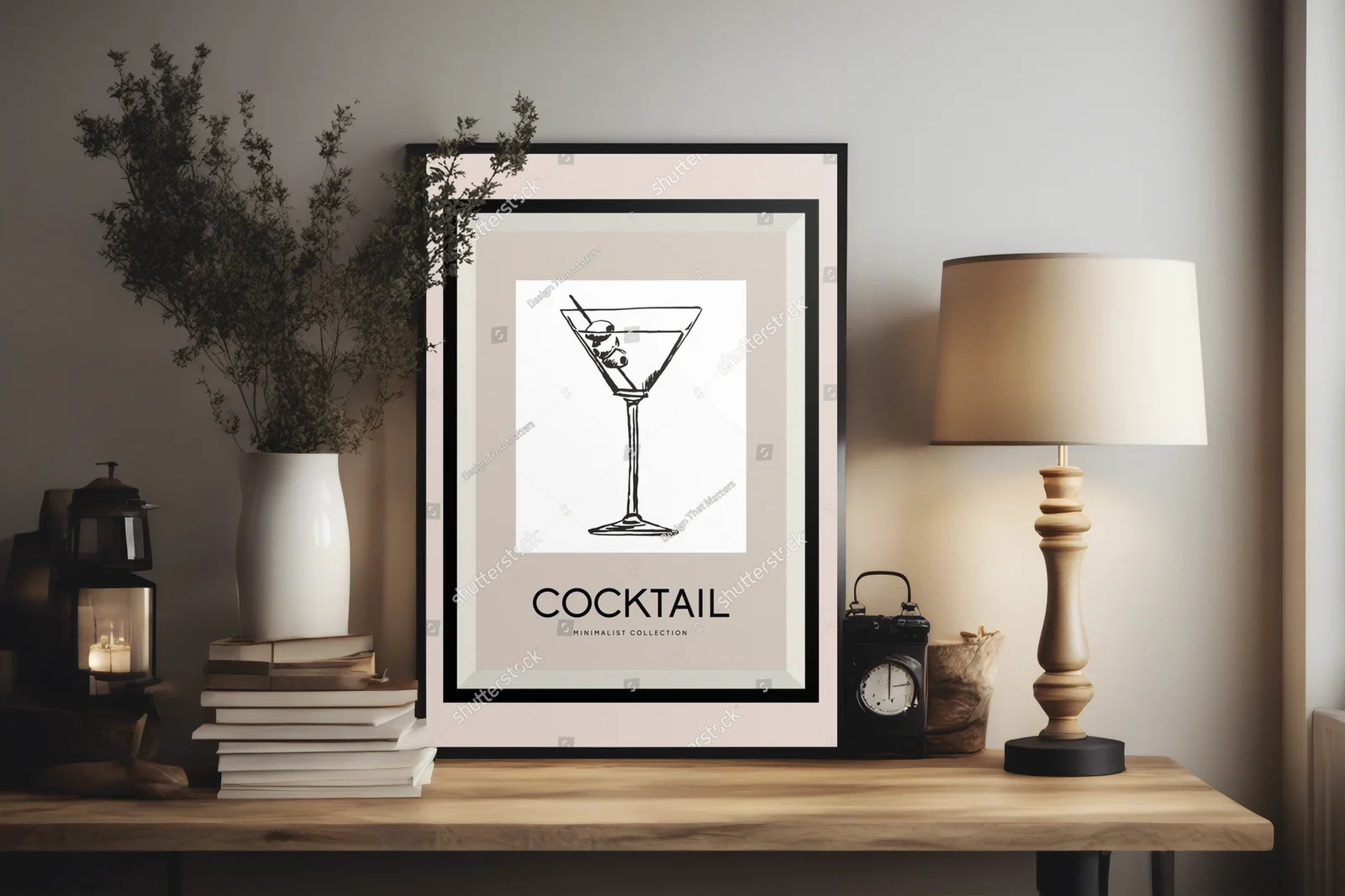 Elegancka ilustracja koktajli w pastelowych tonacjach