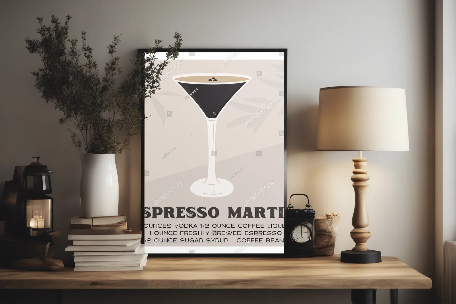 Elegancka mieszanka espresso i martini w artystycznym ujęciu