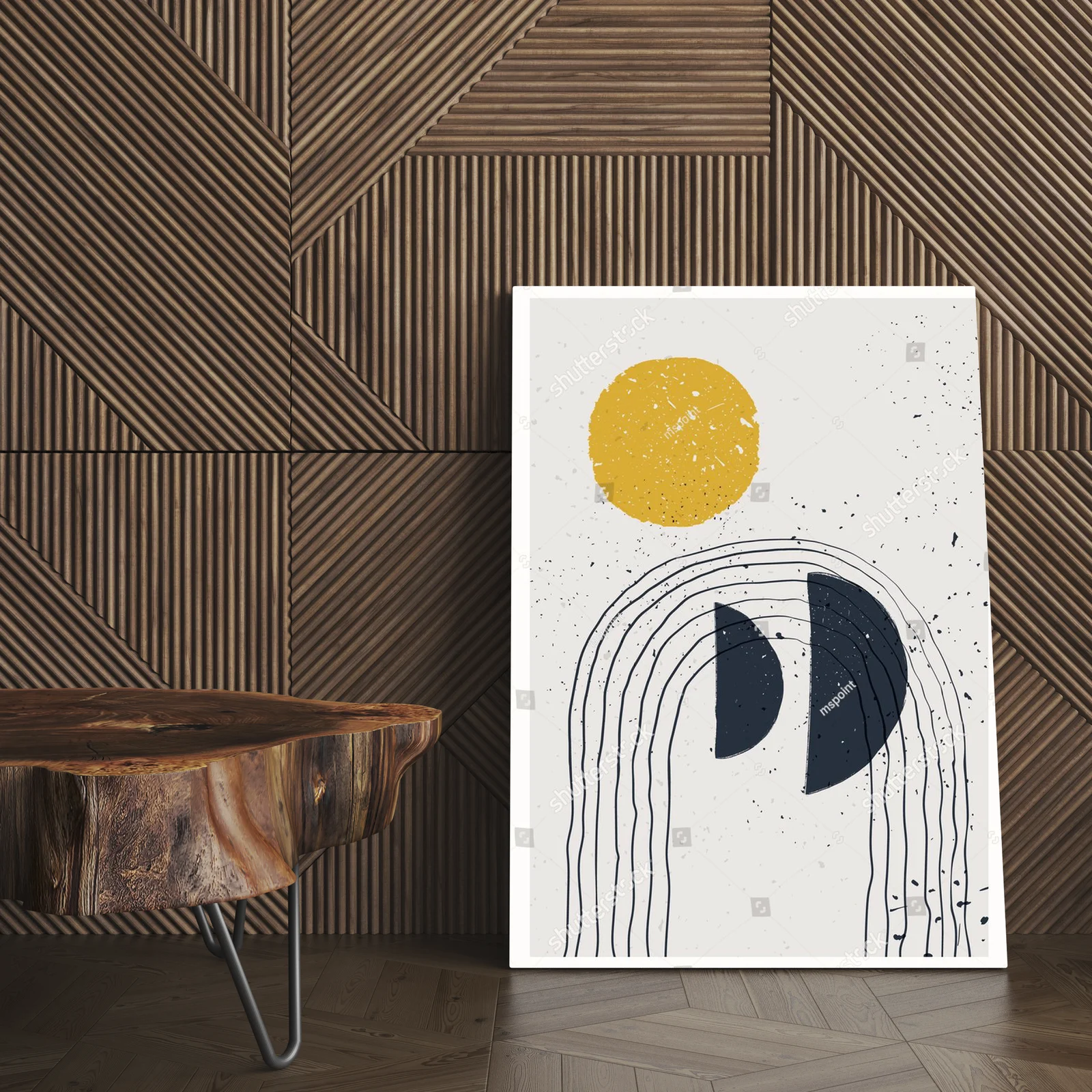 Abstrakcyjna kompozycja w minimalistycznym stylu
