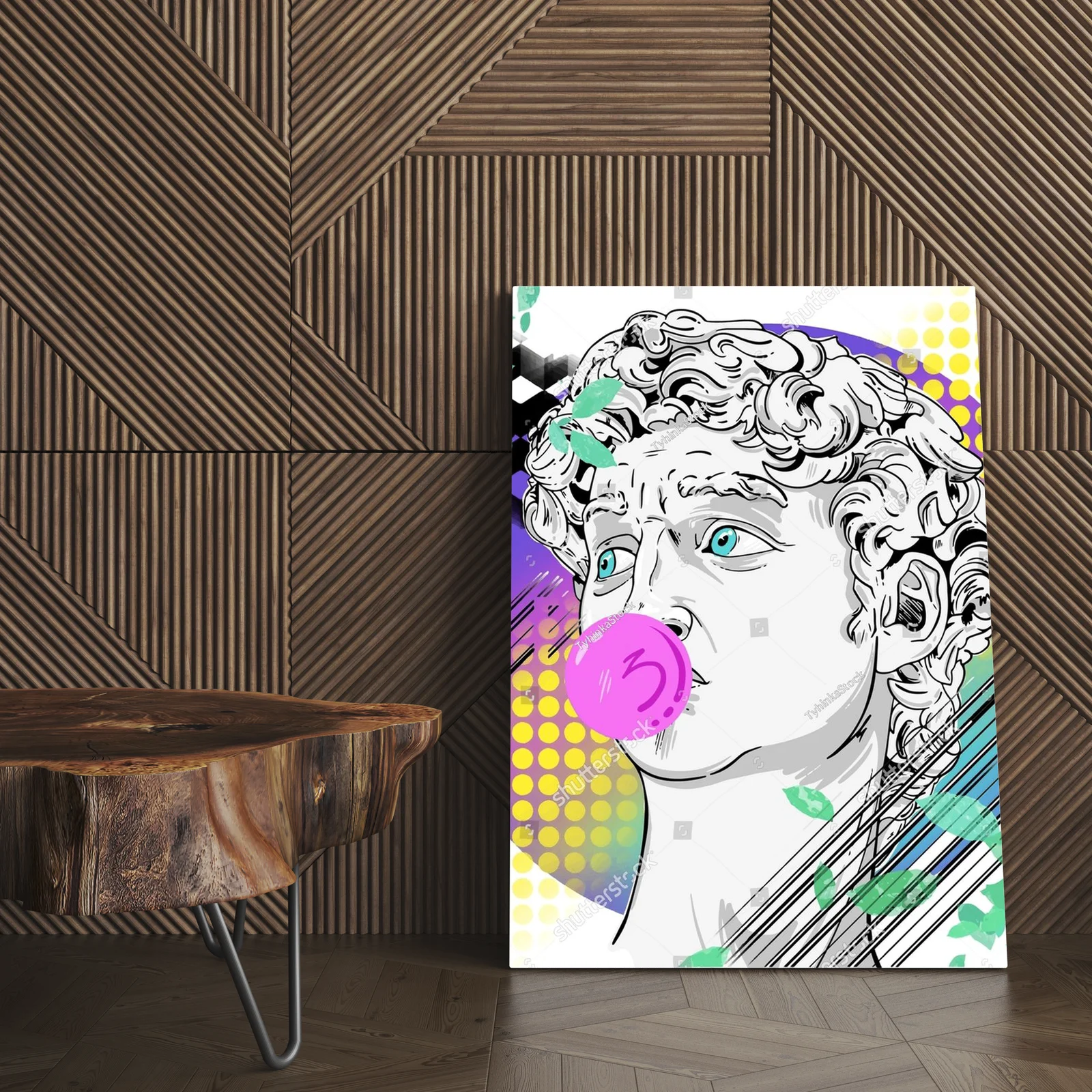 Psychedeliczna interpretacja Davida w nowoczesnym stylu