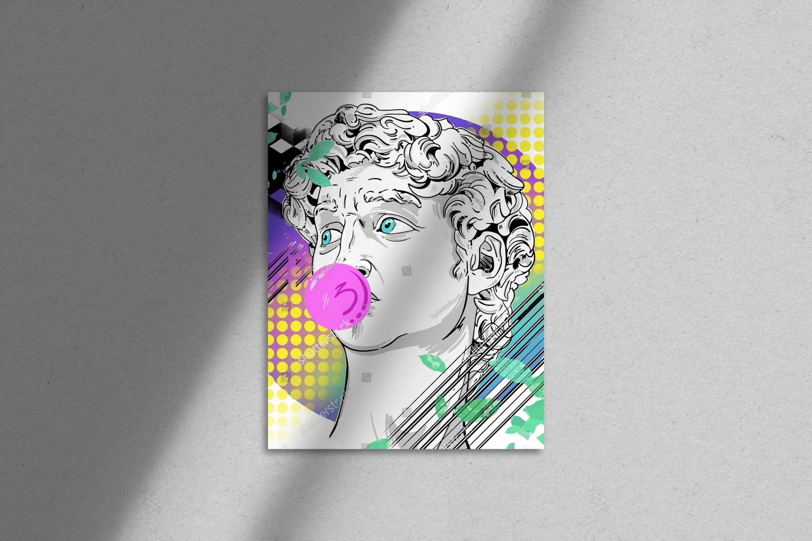 Psychedeliczna interpretacja Davida w nowoczesnym stylu