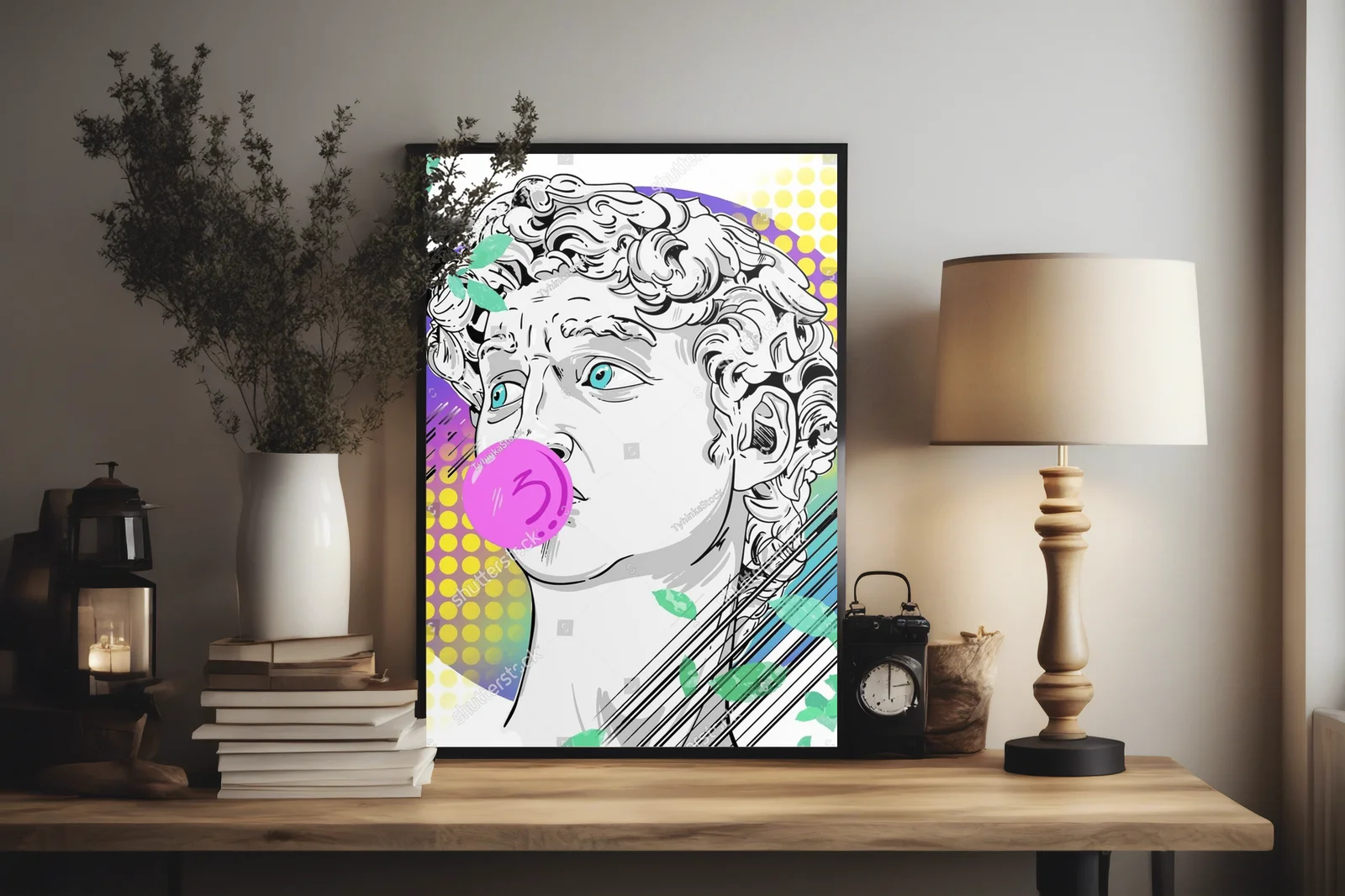Psychedeliczna interpretacja Davida w nowoczesnym stylu