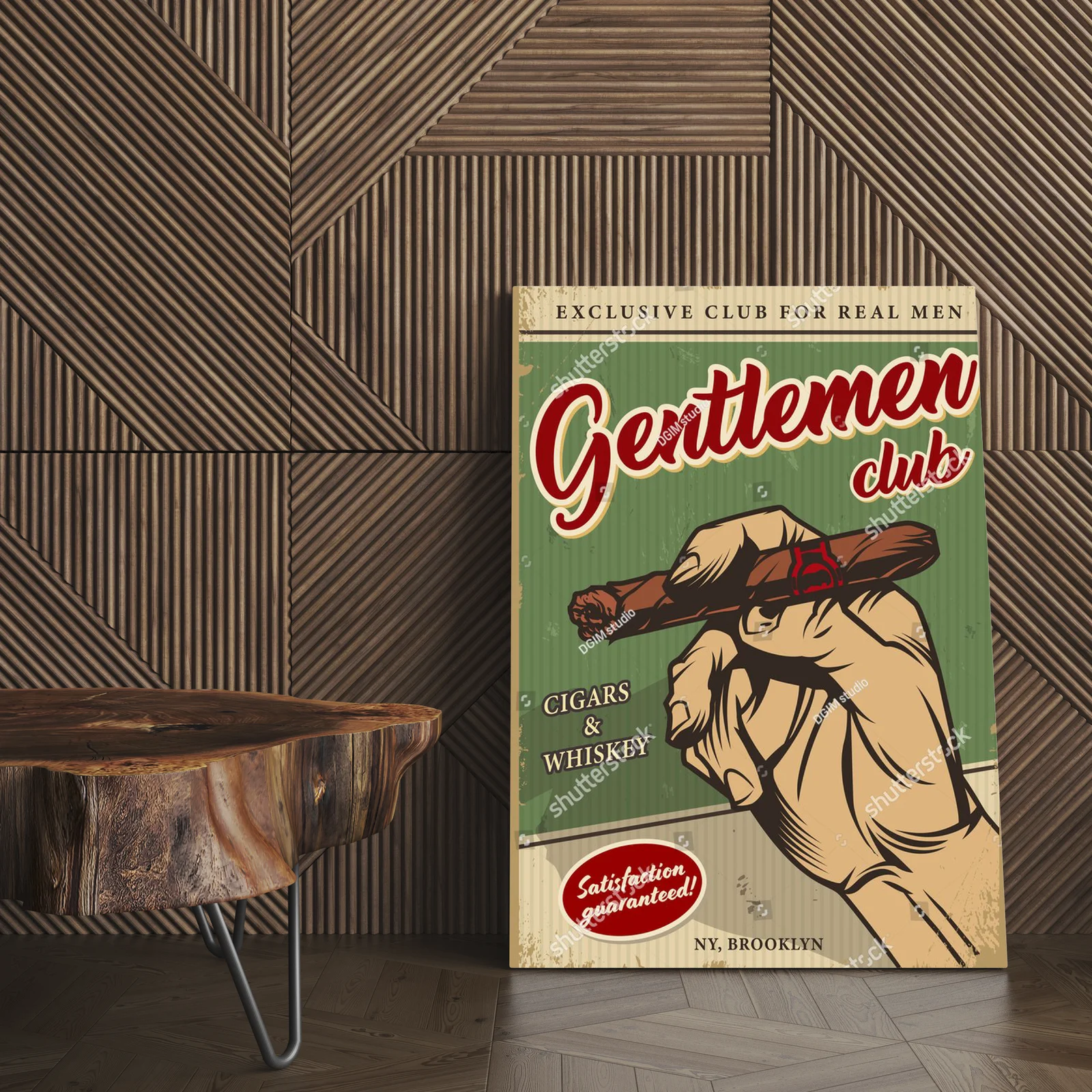 Nostalgiczny plakat w vintage stylu dla mężczyzn