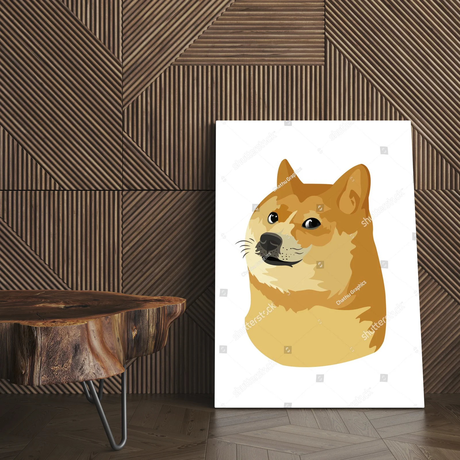 Urocze Shiba Inu w minimalistycznym stylu