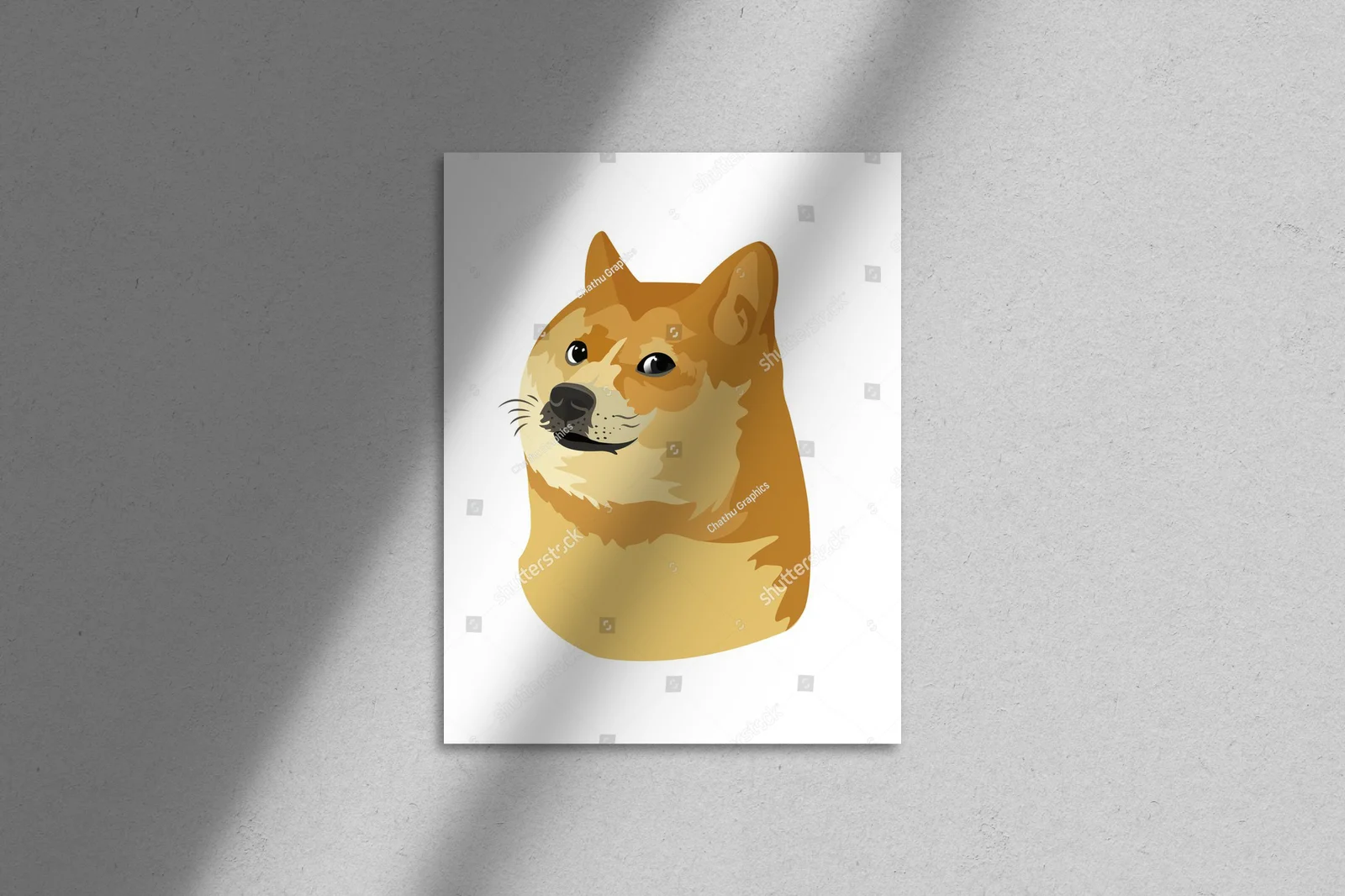 Urocze Shiba Inu w minimalistycznym stylu
