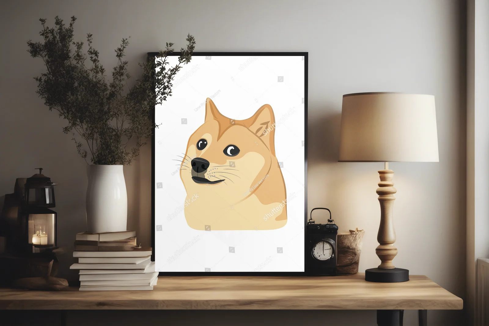 Urocze psy Shiba Inu w minimalistycznym stylu