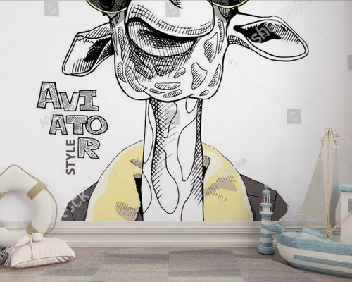 Goryl w skórzanej kurtce i okularach pilota - wizualizacja