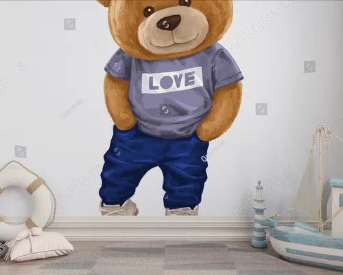 Uroczy miś w subtelnej palecie pasteli - wizualizacja