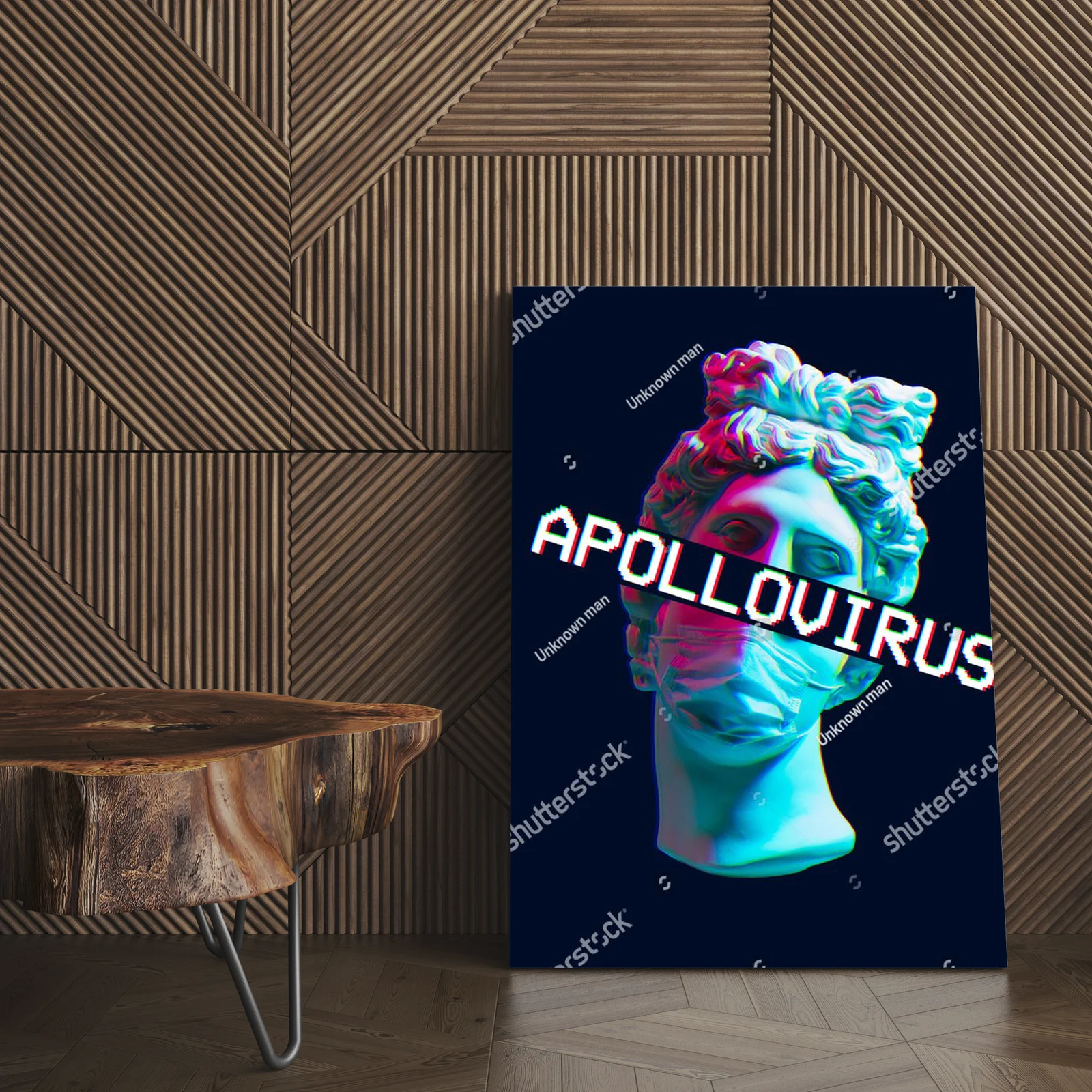Futurystyczny Apollo w neonowej aurze