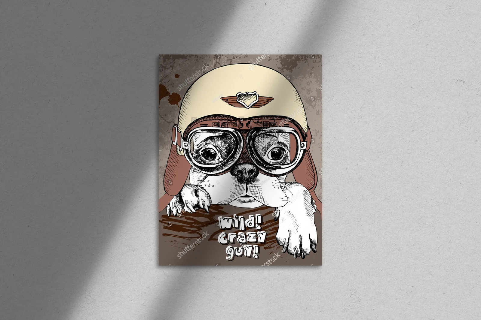 Retro motocyklowy pies w najmodniejszym stylu