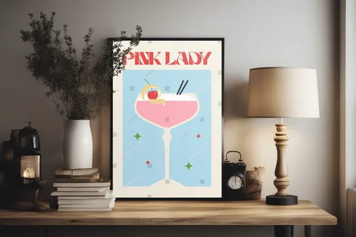 Retro w kolorze różowego drinka z lat 70.