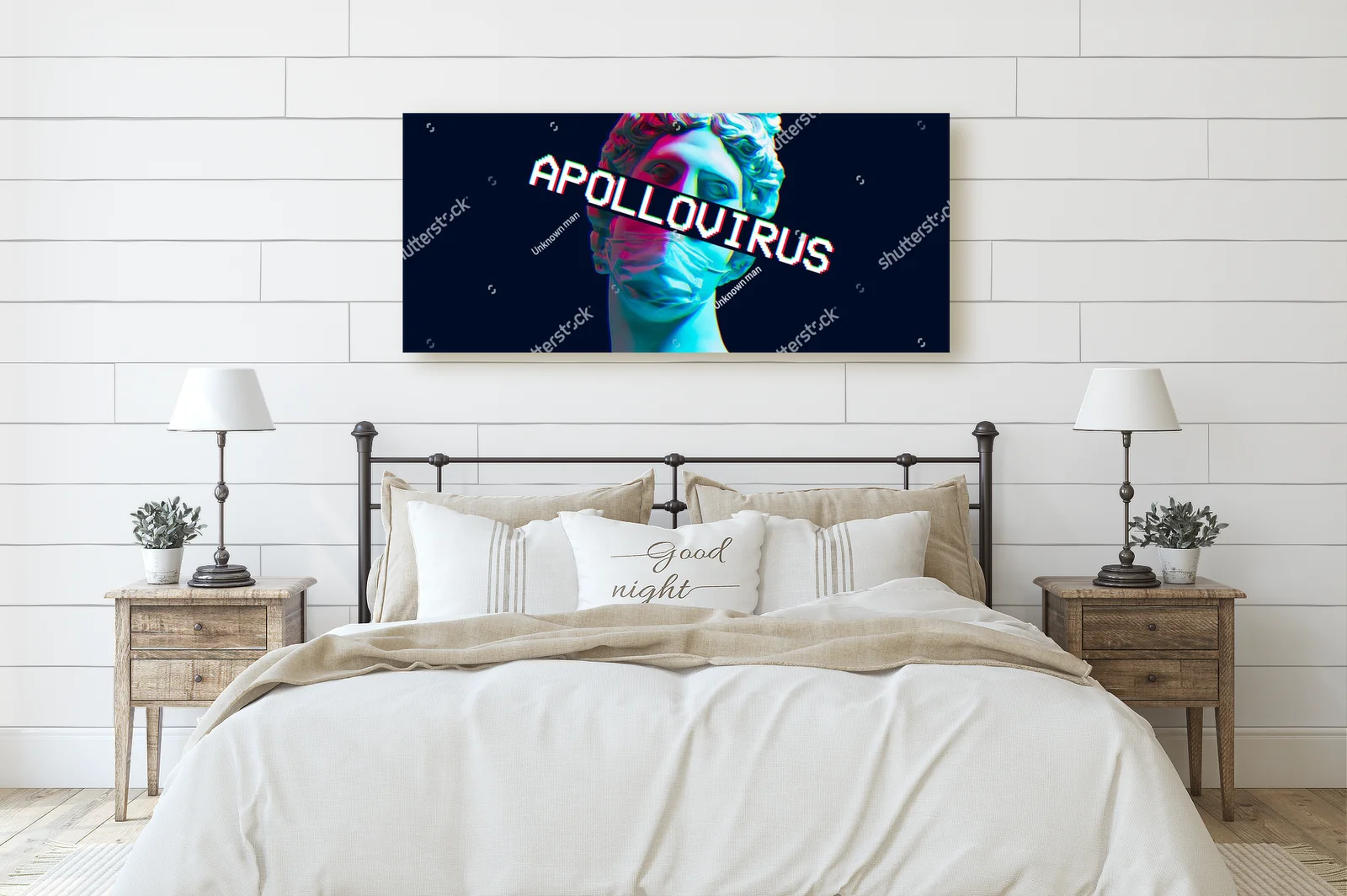 Futurystyczny Apollo w neonowej aurze