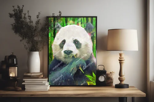 Zjawiskowy panda w pastelowych odcieniach