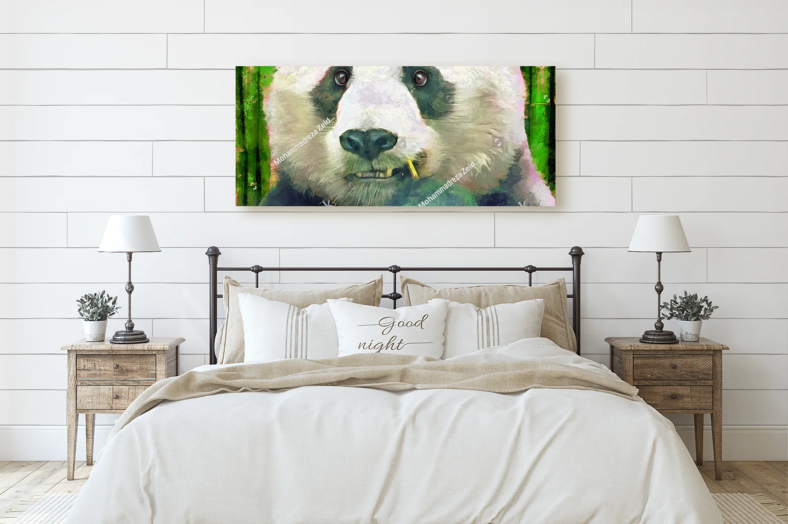 Zjawiskowy panda w pastelowych odcieniach
