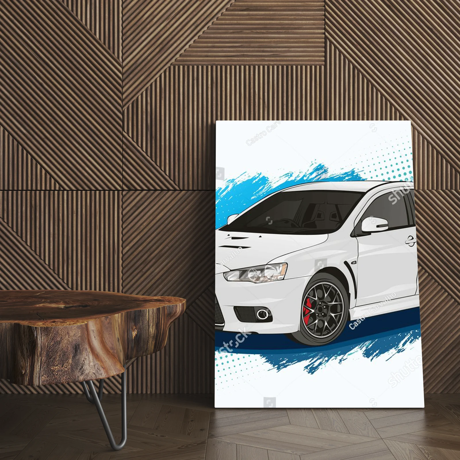 Elegancka motoryzacyjna kompozycja w tonach bieli