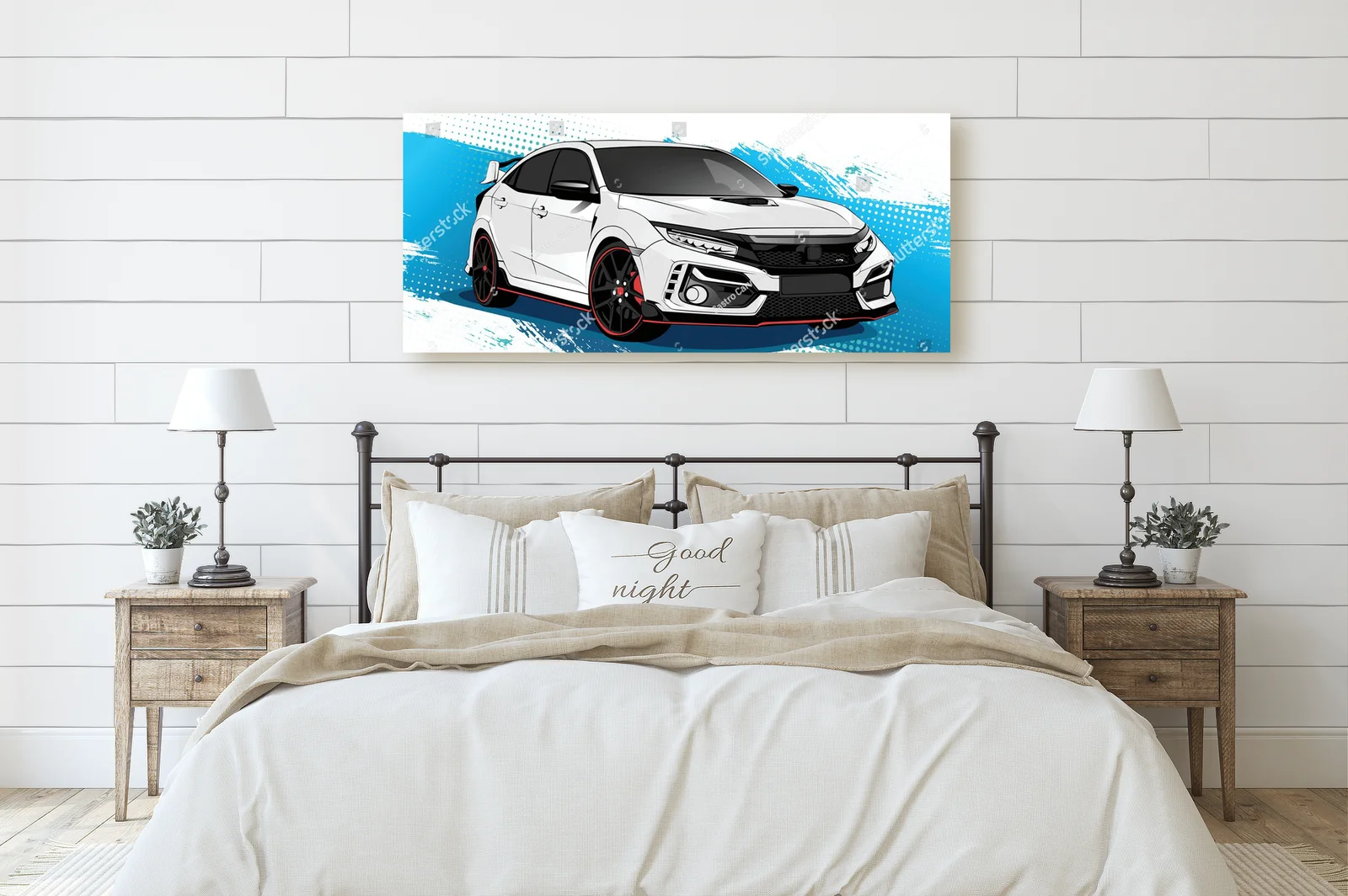 Abstrakcyjny motyw sportowego auta w nowoczesnej estetyce