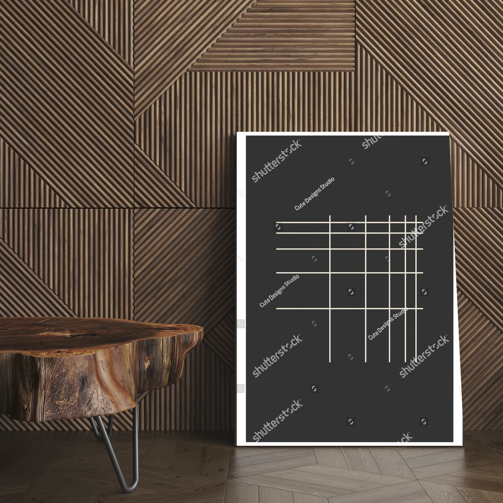 Hipsterski plakaty w geometrycznych kształtach