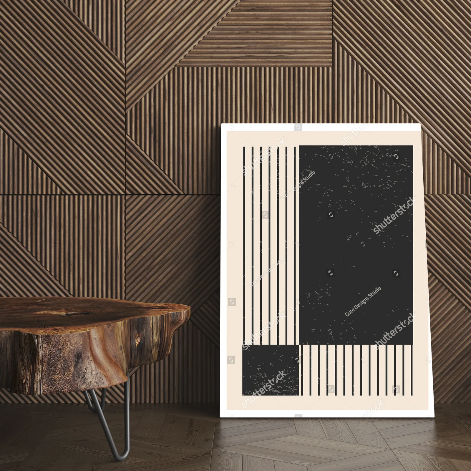 Szlachetny geometryczny projekt w hipsterskim stylu
