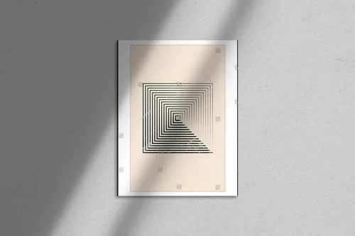 Geometria lat 20. w delikatnych, pastelowych tonach