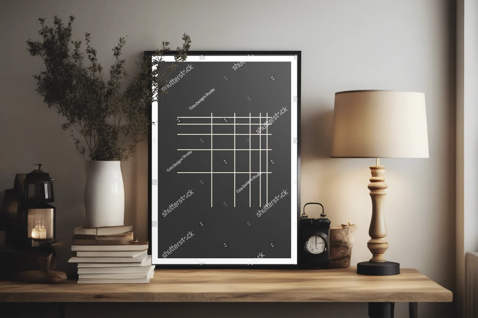 Hipsterski plakaty w geometrycznych kształtach