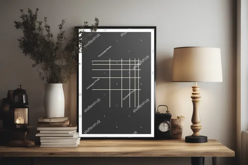Hipsterski plakaty w geometrycznych kształtach