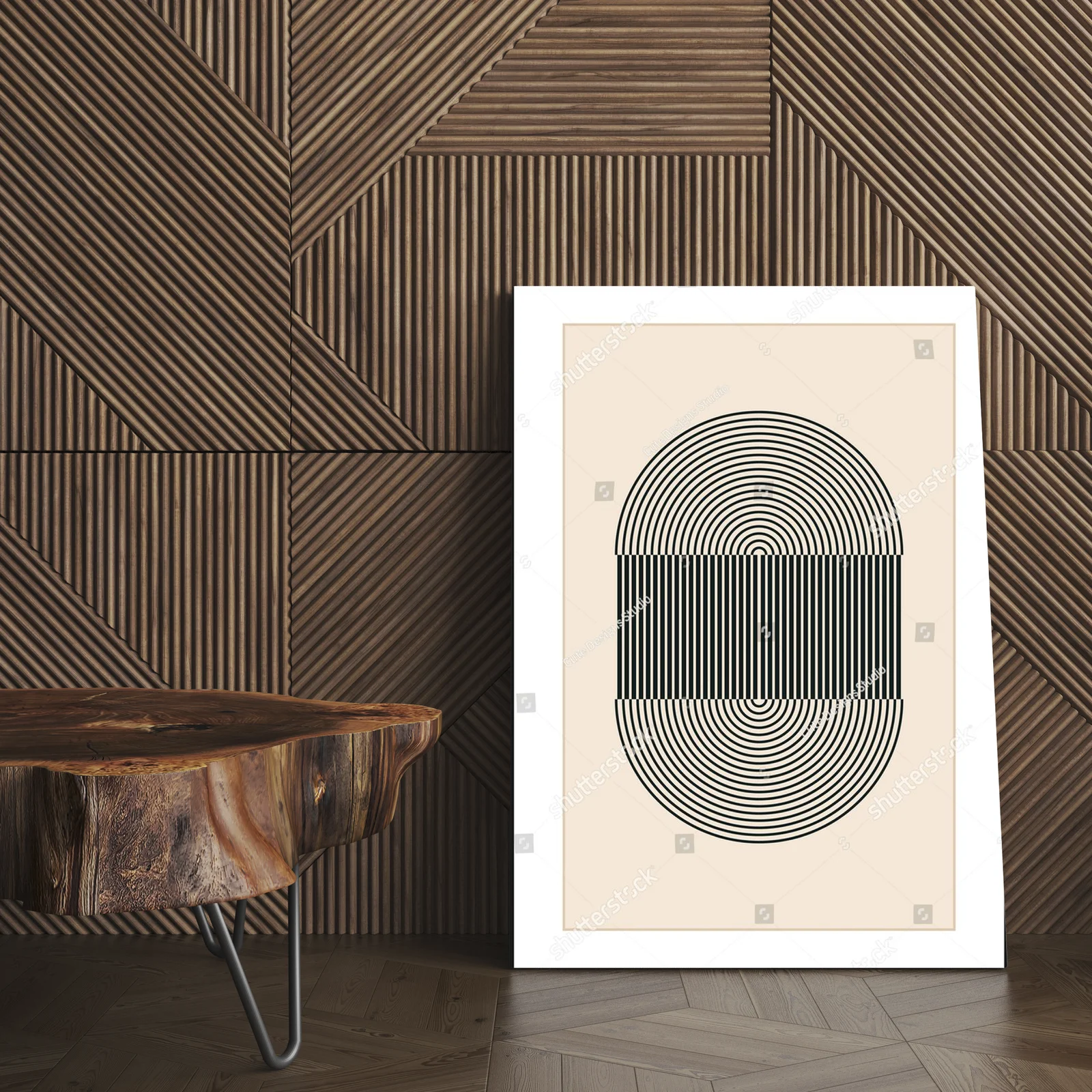 Geometryczna elegancja w odcieniach beżu