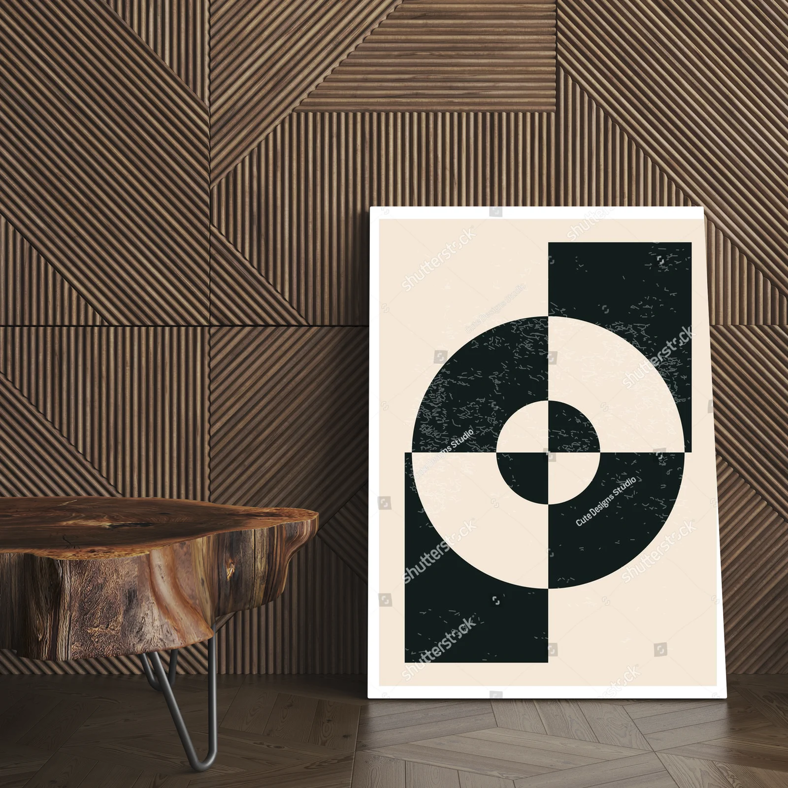 Nowoczesny plakat w geometrycznym stylu lat 20-tych