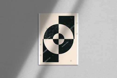 Nowoczesny plakat w geometrycznym stylu lat 20-tych