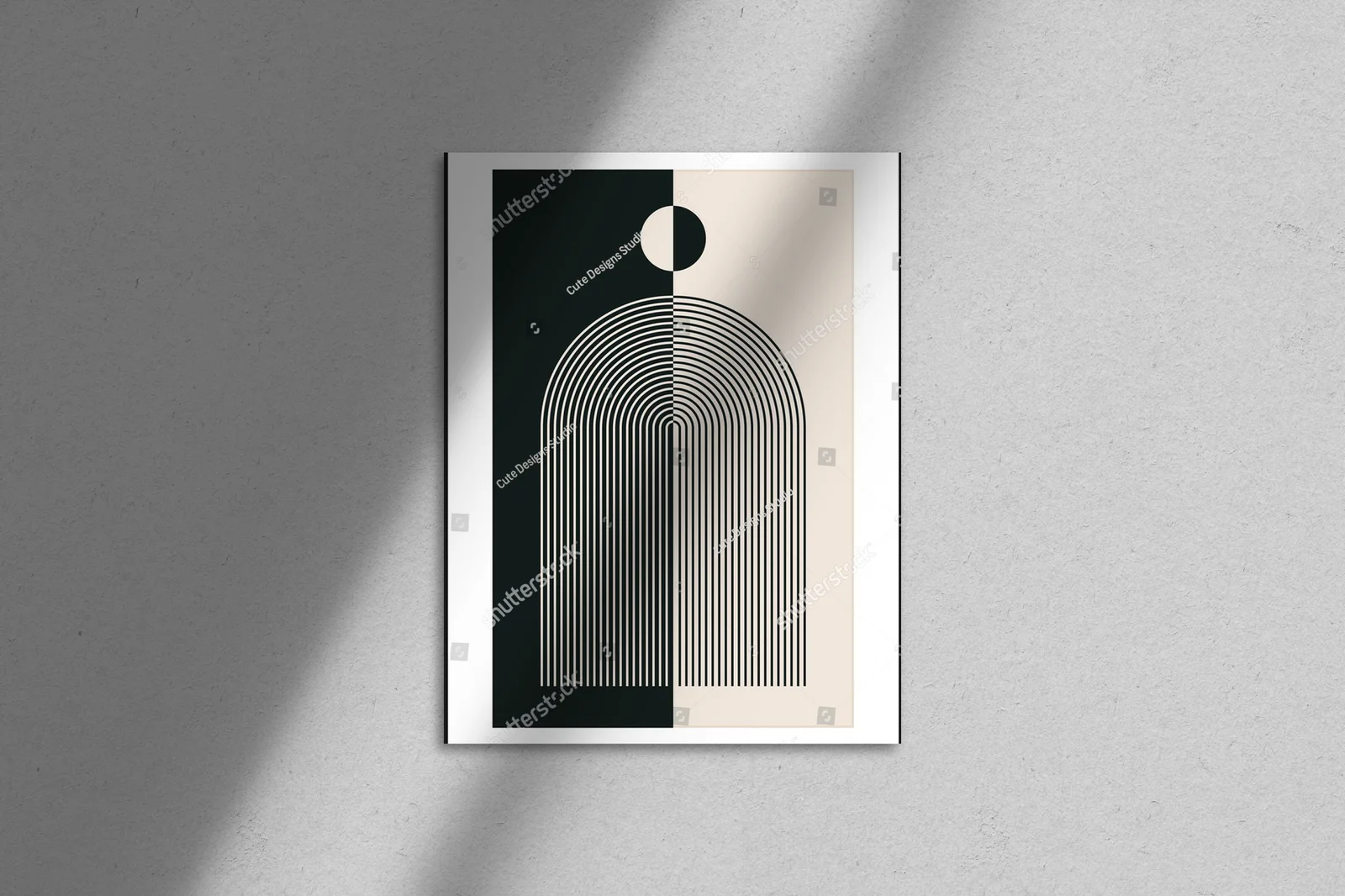 Geometria lat 20. w harmonijnych odcieniach