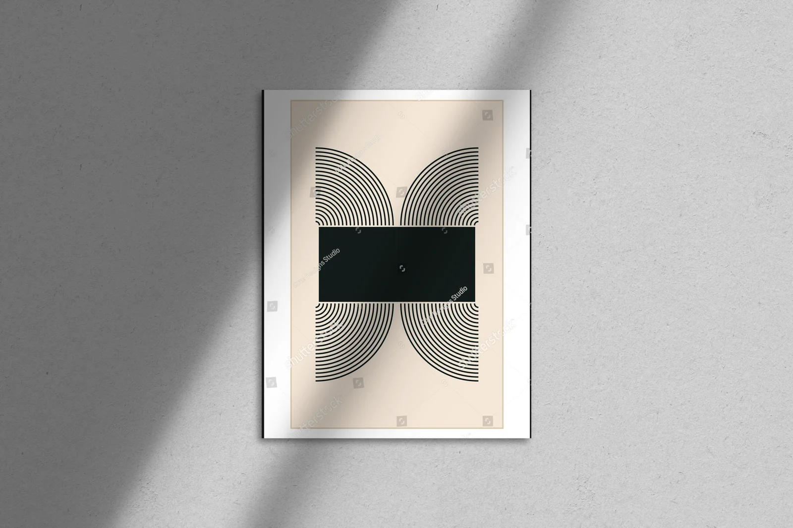 Minimalistyczny plakat w geometrycznym stylu z lat 20.