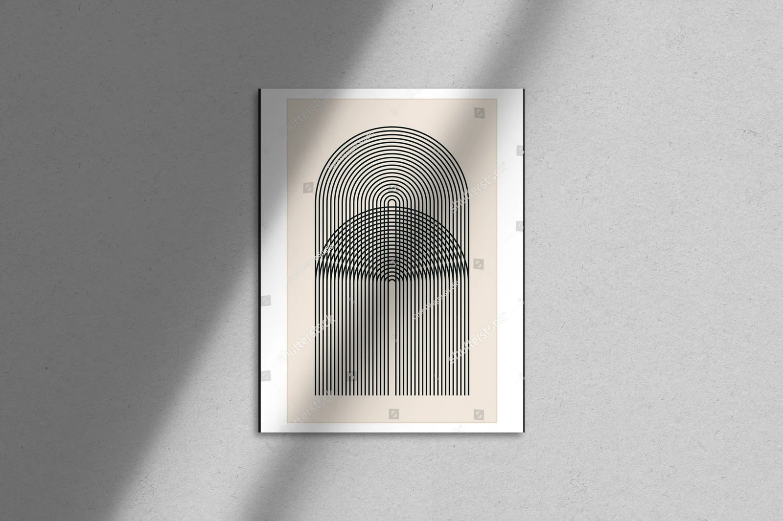 Minimalistyczny plakat w geometrycznych kształtach