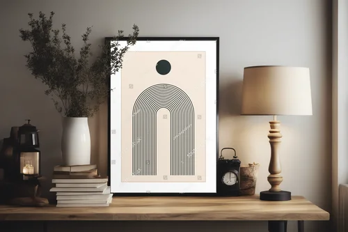 Geometryczne kształty w pastelowych odcieniach