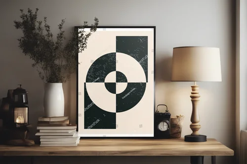 Nowoczesny plakat w geometrycznym stylu lat 20-tych