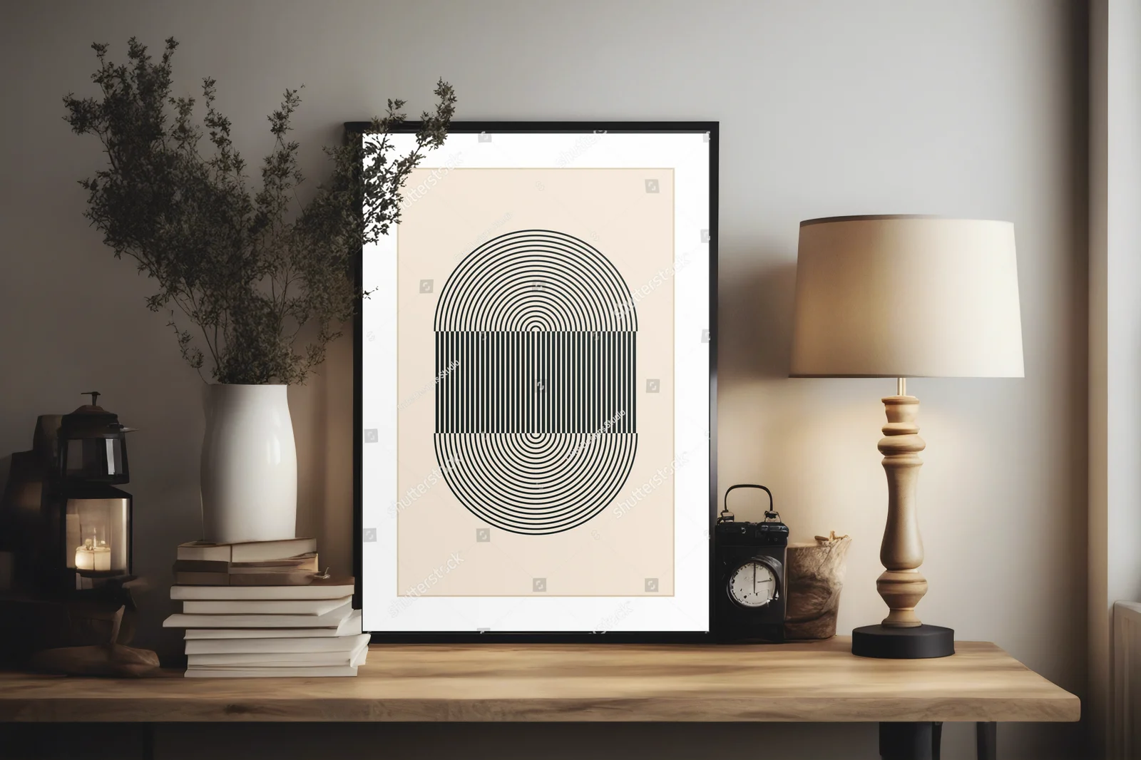 Geometryczna elegancja w odcieniach beżu