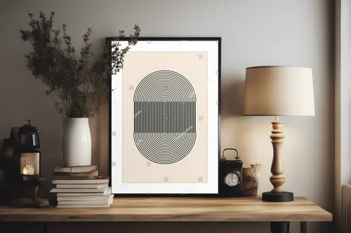 Geometryczna elegancja w odcieniach beżu