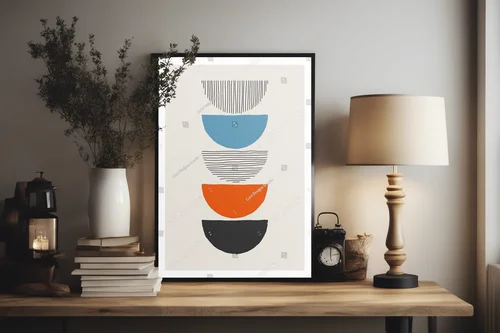 Geometryczne motywy w pastelowej palecie lat 20-tych
