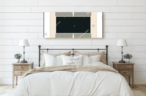 Minimalistyczny plakat w geometrycznym stylu z lat 20.