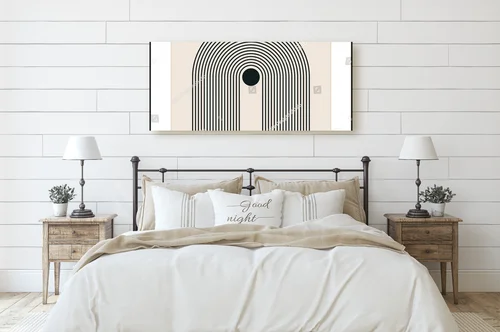 Minimalistyczne geometryczne kompozycje w beżowych tonach