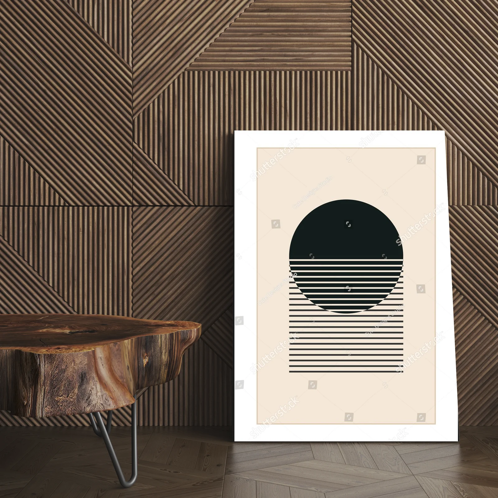 Geometryczne kształty w pastelowym stylu lat 20-tych
