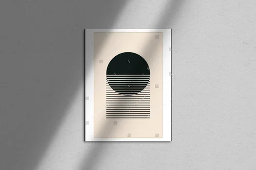 Geometryczne kształty w pastelowym stylu lat 20-tych