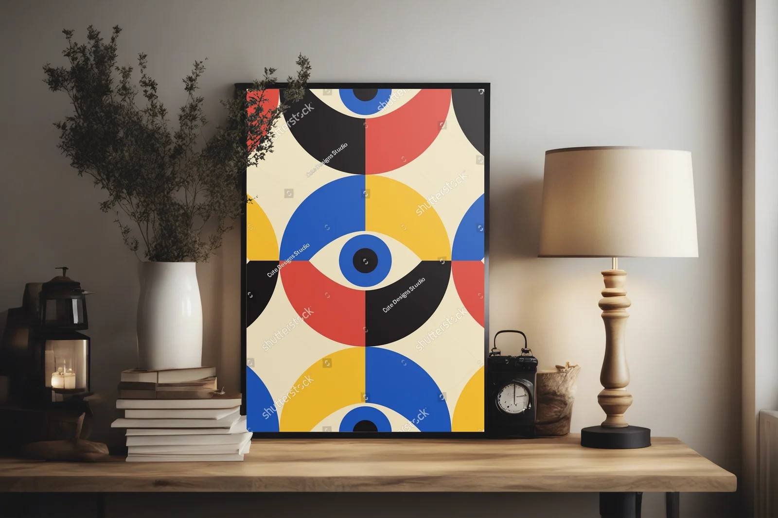 Minimalistyczny motyw geometriczny w pastelowych odcieniach
