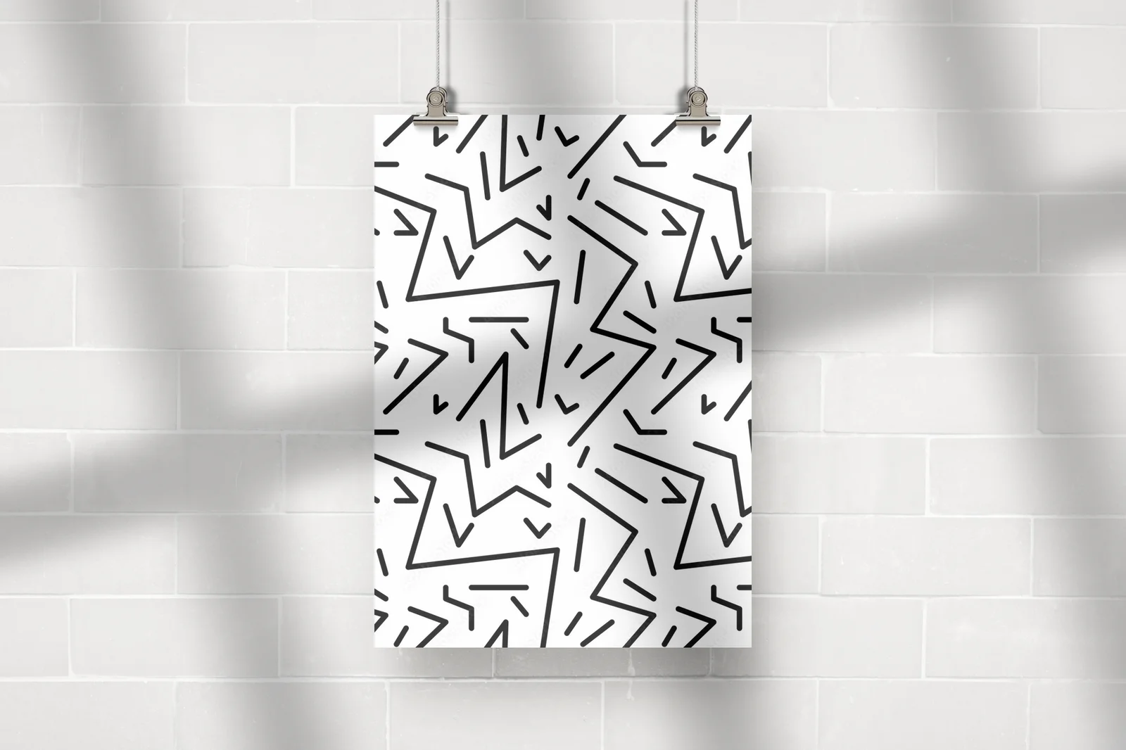 Geometryczny retro wzór w stylu lat 80.
