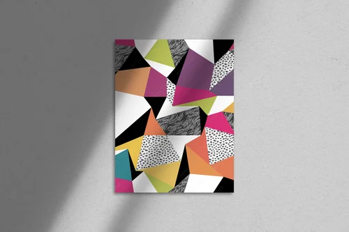 Geometryczny retro styl w jasnych kolorach