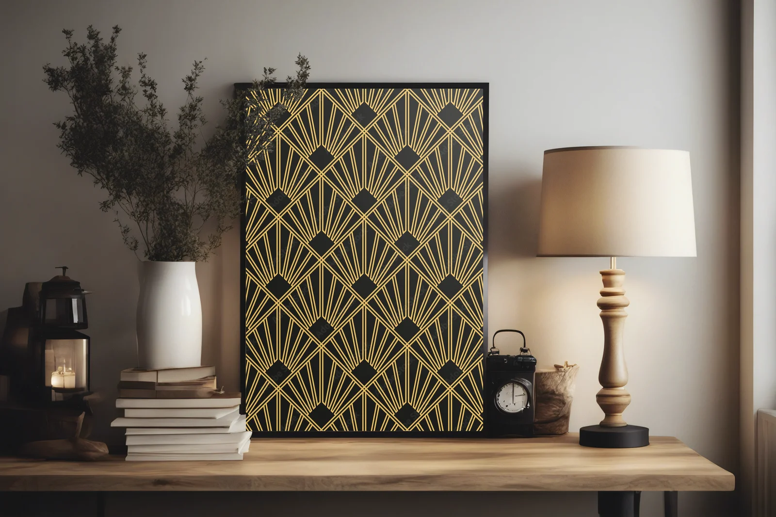 Elegancka harmonia Art Deco w ciemnych odcieniach