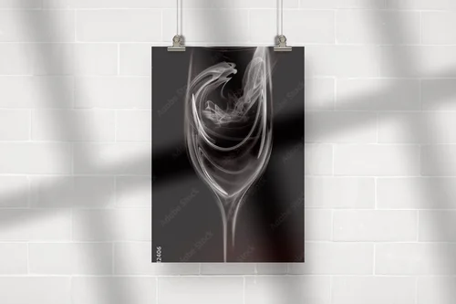 Artystyczna ilustracja koktajlu w dymnej atmosferze